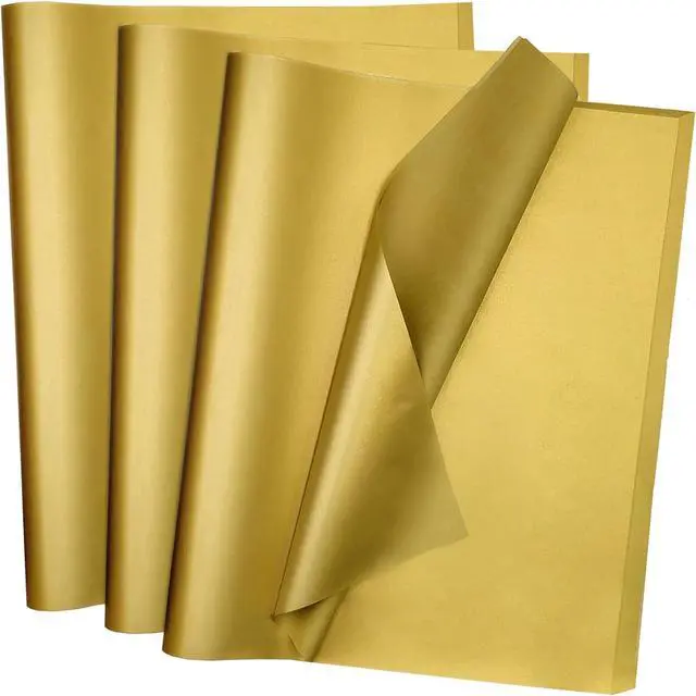 Main image of Jkopsnr 100 Sheets Gold Tissue Paper 20x12 Inches