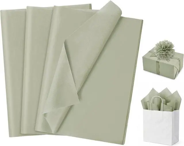 Main image of 120 Sheets 14 x 20 Inch Sage Green Tissue Paper for Gift Bag