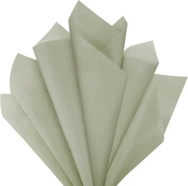 Alt view image 2 of 5 - 120 Sheets 14 x 20 Inch Sage Green Tissue Paper for Gift Bag
