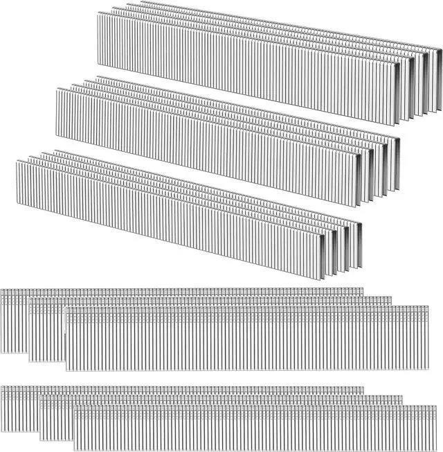 Main image of HW HAMWOO 18 Gauge 1800PCS,1/4" Narrow Crown Staples (1/2"- 400; 3/4"- 400; 1"- 400) and Brad Nails (5/8"-300,3/4"-300), Suitable for Most Brand of 18 Gauge Stapler