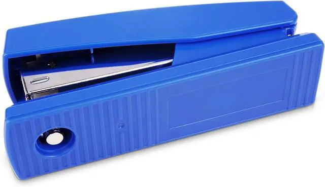 Alt view image 3 of 4 - Labor Saving Black Desktop Staple, 4.8 Inch Stapler with 500 Pcs No.12 Staples for 20 Sheets Capacity (Blue)