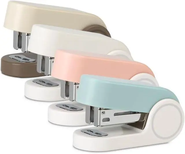 Alt view image 4 of 4 - White Color Mini Stapler with 830 Staples,20 Sheet Office Desktop Small Cute Compact Travel Size Stapler for Students & Office (White)