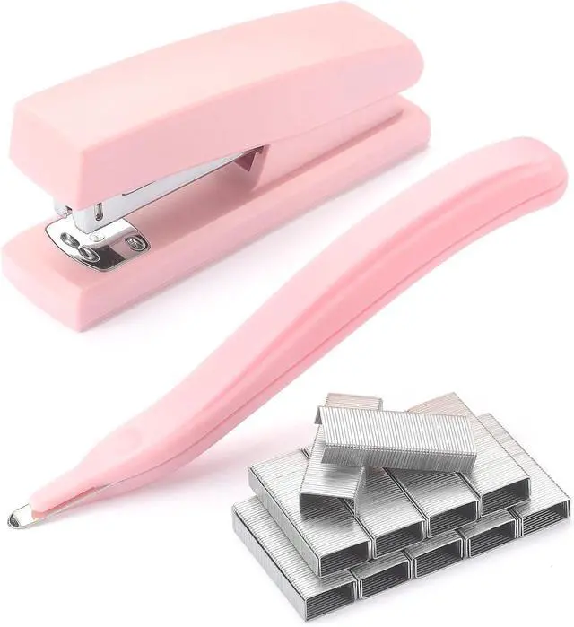 Main image of ZZTX Desktop Stapler with Remover & 1000 Staples Pink