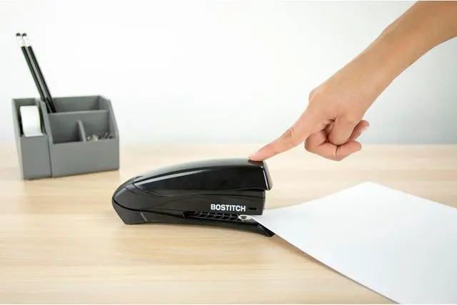 Alt view image 2 of 7 - Bostitch Office Inspire 20 Sheet Stapler, One Finger, No Effort, Spring Powered Stapler, Black
