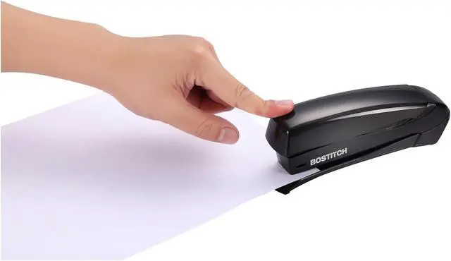 Alt view image 5 of 7 - Bostitch Office Inspire 20 Sheet Stapler, One Finger, No Effort, Spring Powered Stapler, Black
