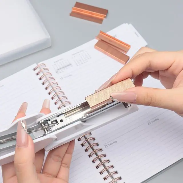 Alt view image 3 of 7 - NatSumeBasics 3000 Rose Gold Staples 26/6 Standard Colored Staple Refill