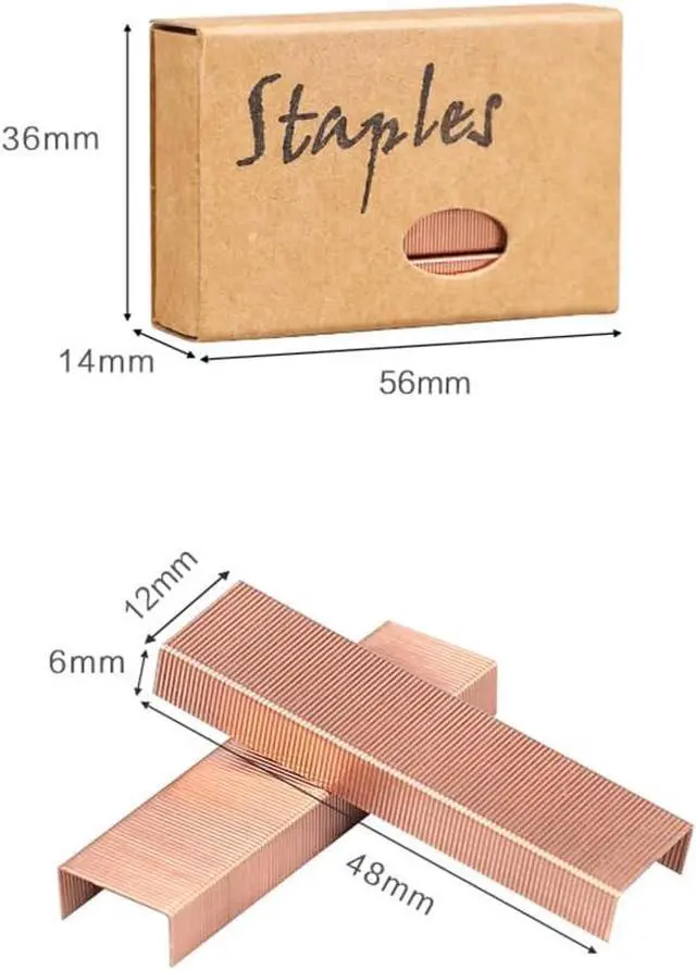 Alt view image 6 of 7 - NatSumeBasics 3000 Rose Gold Staples 26/6 Standard Colored Staple Refill
