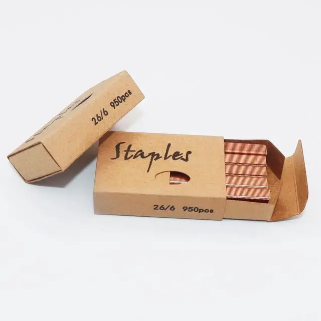 Alt view image 7 of 7 - NatSumeBasics 3000 Rose Gold Staples 26/6 Standard Colored Staple Refill
