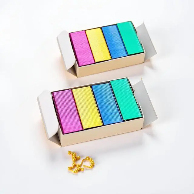 Alt view image 7 of 7 - 2 Box Mini Color Staples DIY Shop Stapler Refills Standard Book Mini Color Staples Office Office and School Supplies (24/6mm)