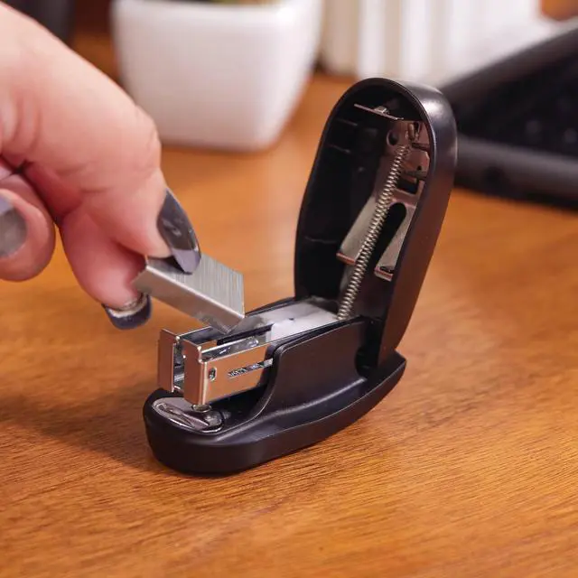 Alt view image 4 of 6 - Swingline Tot Mini Stapler, 12 Sheet Capacity, Jam Free, includes 1000 Staples and Built-In Staple Remover, Black (79171)