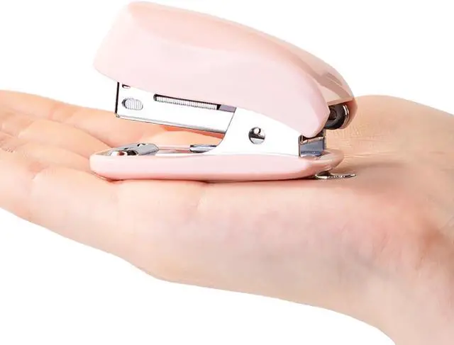 Alt view image 6 of 7 - WIWUE GUO Mini Stapler, Blue & Pink