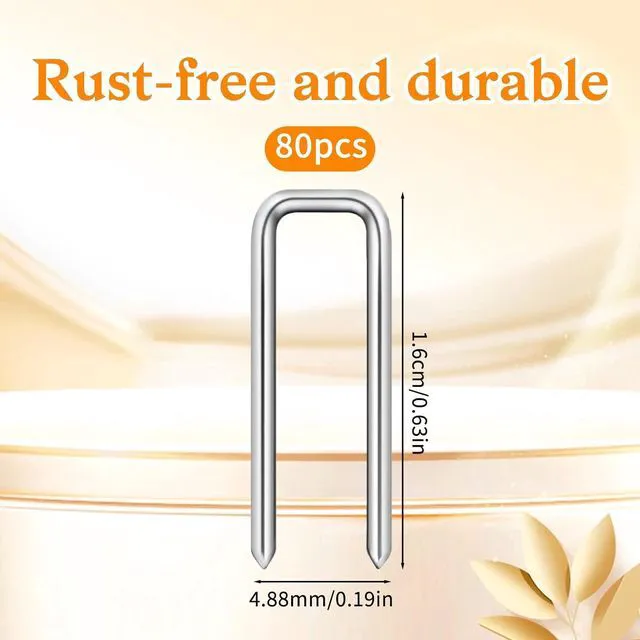 Alt view image 2 of 7 - 80 PCS Plantation Shutter Repair Kit Plantation Shutter Pins Parts Silver Missing Metal Indoor Louver Staples Tools Repair