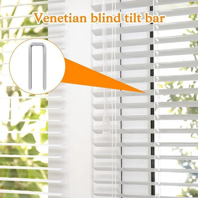 Alt view image 7 of 7 - 80 PCS Plantation Shutter Repair Kit Plantation Shutter Pins Parts Silver Missing Metal Indoor Louver Staples Tools Repair