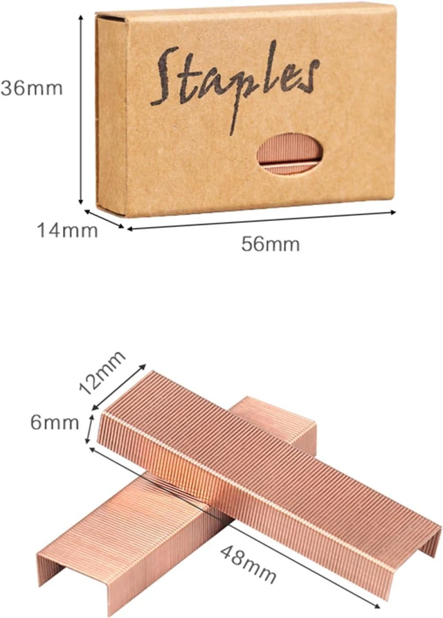 Alt view image 6 of 7 - NatSumeBasics 6000 Rose Gold Staples 26/6 Standard Colored Staple Refill