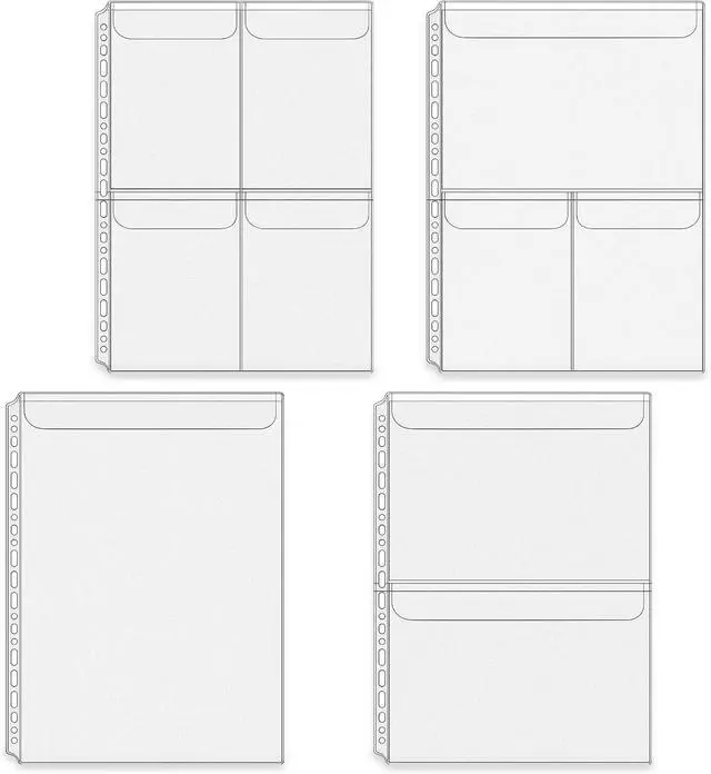 Main image of Mogoostry A4 Binder Pockets Multi Pocket Binder Sleeves Top Flap Filing Bag