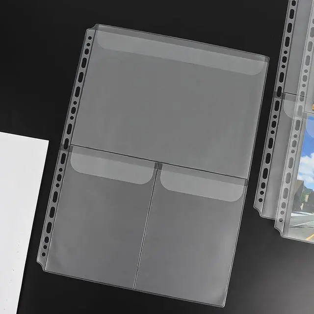 Alt view image 4 of 7 - Mogoostry A4 Binder Pockets Multi Pocket Binder Sleeves Top Flap Filing Bag
