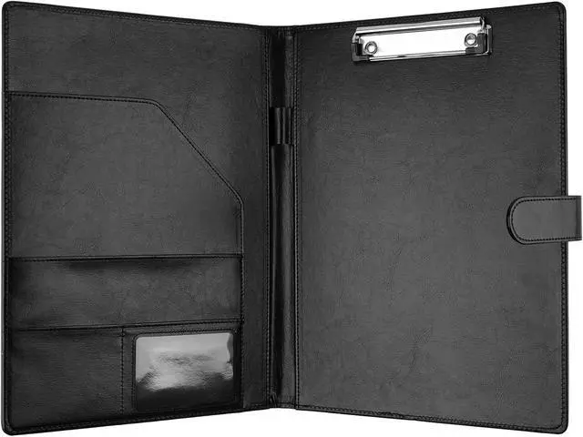 Alt view image 2 of 7 - Professional Padfolio with Clipboard, Faux Leather Portfolio Folder Binder