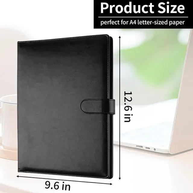 Alt view image 4 of 7 - Professional Padfolio with Clipboard, Faux Leather Portfolio Folder Binder