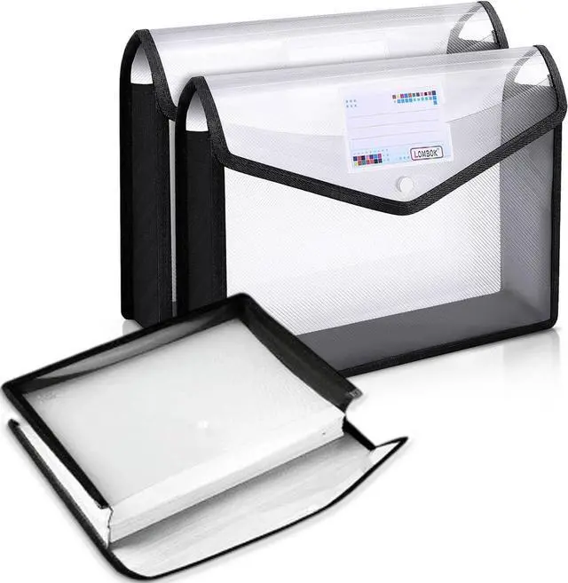 Main image of Plastic Folders with Pockets,Document Expandable Folder,Receipt Organizer