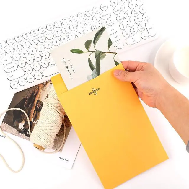 Alt view image 6 of 7 - 10pcs Heavy Duty Clasp Mailing Envelopes 6x9 Inches, Large Kraft Catalog Envelope Thick Manila Envelopes with Clasp Closure for Office Business School Home