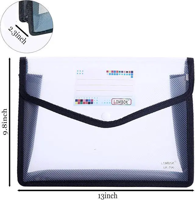 Alt view image 2 of 7 - Plastic Folders with Pockets,Document Expandable Folder,Receipt Organizer