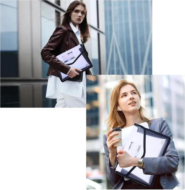 Alt view image 6 of 7 - Plastic Folders with Pockets,Document Expandable Folder,Receipt Organizer