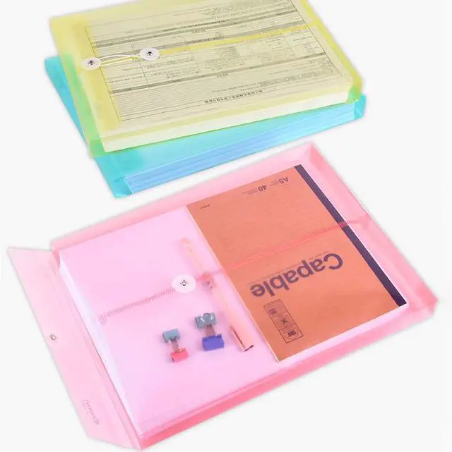 Alt view image 6 of 7 - LaOficina 5 Pack Poly Envelopes with String Button Closure, Letter Size
