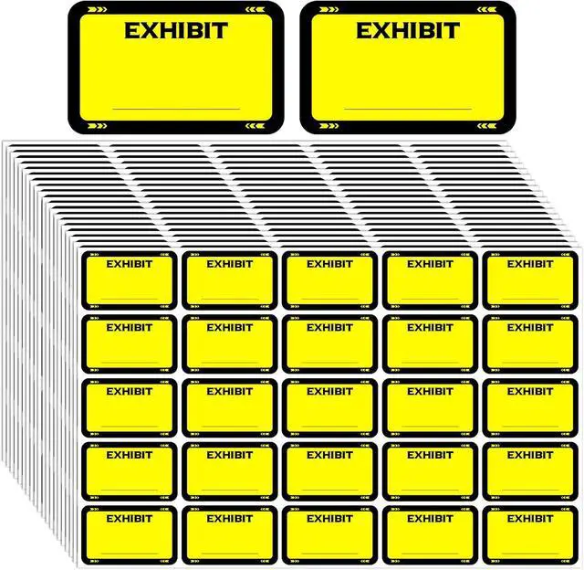 Alt view image 2 of 7 - Tinlade 500 Pcs Exhibit Stickers Legal Exhibit Labels 1.65x1 Inches,Yellow