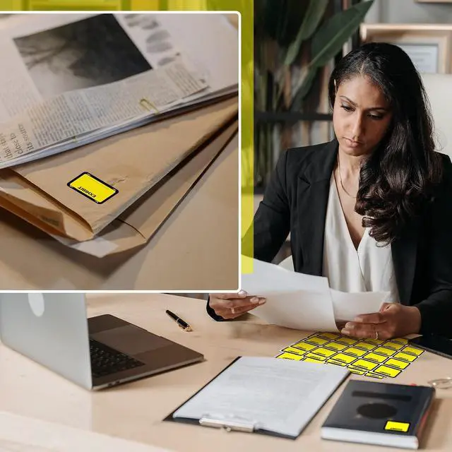 Alt view image 4 of 7 - Tinlade 500 Pcs Exhibit Stickers Legal Exhibit Labels 1.65x1 Inches,Yellow