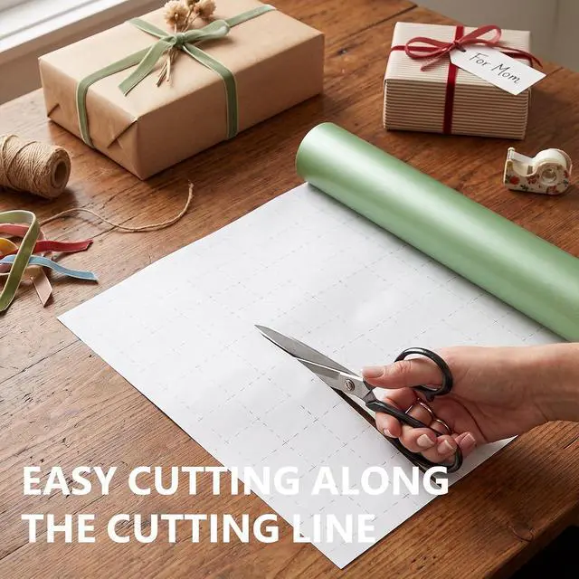 Alt view image 3 of 7 - Sage Green Matte Wrapping Paper,Pearly-Lustre Paper,Gift Wrapping Paper