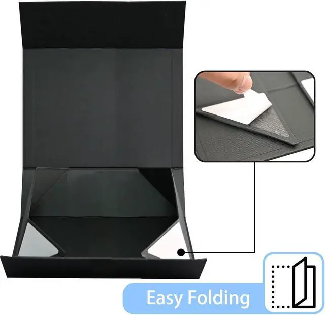 Alt view image 5 of 7 - LIFELUM Black Gift Box for Birthday with Magnetic Lid, 13.5"x10"x4"