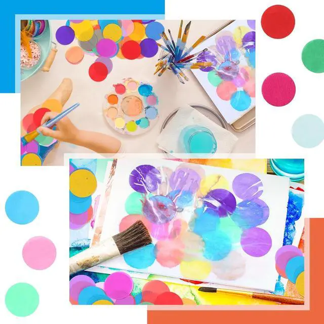 Alt view image 5 of 6 - AmazingSpark 7200 Pcs Bleeding Tissue Paper 2 Inch Art DIY Crafts, Round