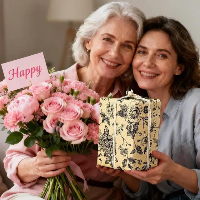 Alt view image 4 of 7 - Burymento Kraft Flowers Wrapping Paper, Roses and Chrysanthemums Mini Roll Gift Wrap for Birthday, Valentines, Mothers day, Graduation, Wedding, Fathers day, Baby Shower, Christmas (17in x 16.4ft)