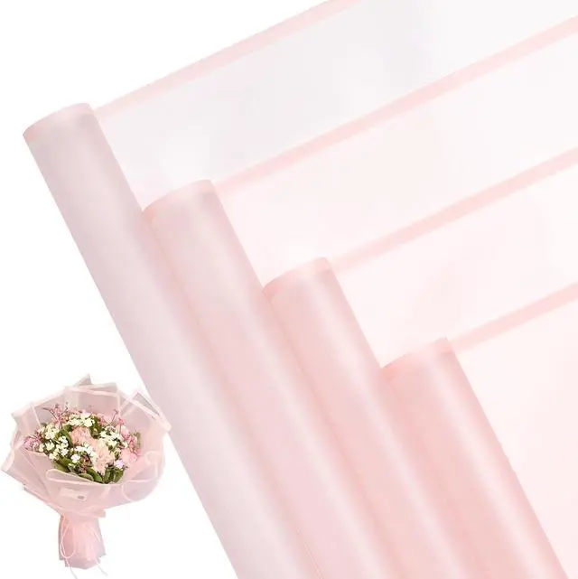 Main image of RUSPEPA 20 Sheets Flower Wrapping Paper, Waterproof Floral Bouquet Wrapping Paper, Florist Supplies Packaging Paper for Birthday, Party, Wedding and DIY Crafts - Pink