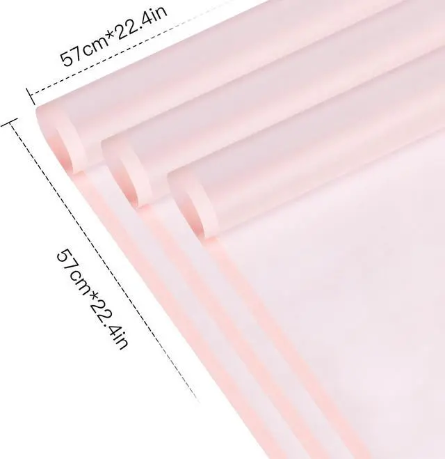 Alt view image 3 of 7 - RUSPEPA 20 Sheets Flower Wrapping Paper, Waterproof Floral Bouquet Wrapping Paper, Florist Supplies Packaging Paper for Birthday, Party, Wedding and DIY Crafts - Pink