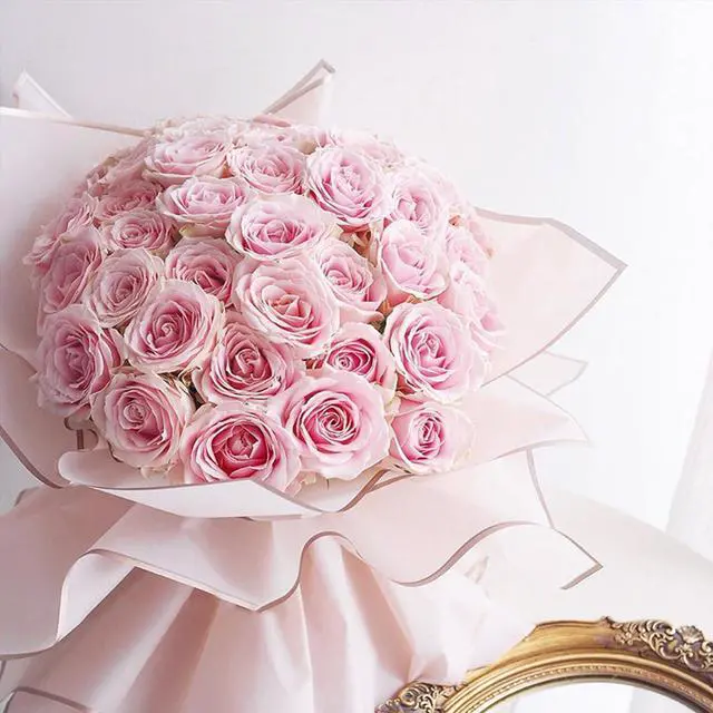 Alt view image 6 of 7 - RUSPEPA 20 Sheets Flower Wrapping Paper, Waterproof Floral Bouquet Wrapping Paper, Florist Supplies Packaging Paper for Birthday, Party, Wedding and DIY Crafts - Pink