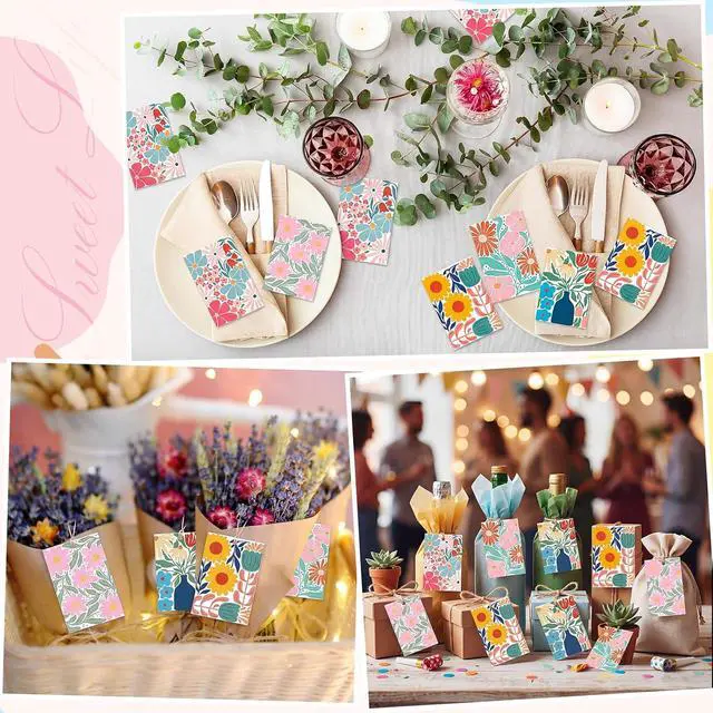 Alt view image 5 of 7 - AmazingSpark 50 Set Gift Tags with String, Abstract, Colorful