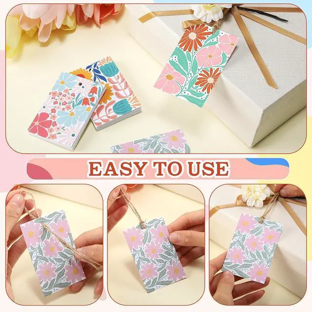 Alt view image 7 of 7 - AmazingSpark 50 Set Gift Tags with String, Abstract, Colorful