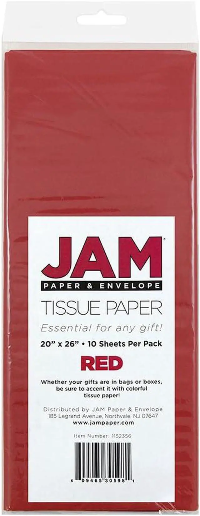 Alt view image 3 of 5 - JAM PAPER Tissue Paper - Red - 10 Sheets/Pack