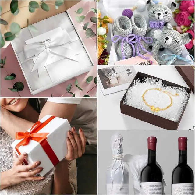 Alt view image 6 of 7 - Phinus 140 Sheets White Tissue Paper, 14 x 20 Inches Tissue Paper Bulk, Wrapping Tissue Papers for Weddings Birthday DIY Project Arts Craft Decor