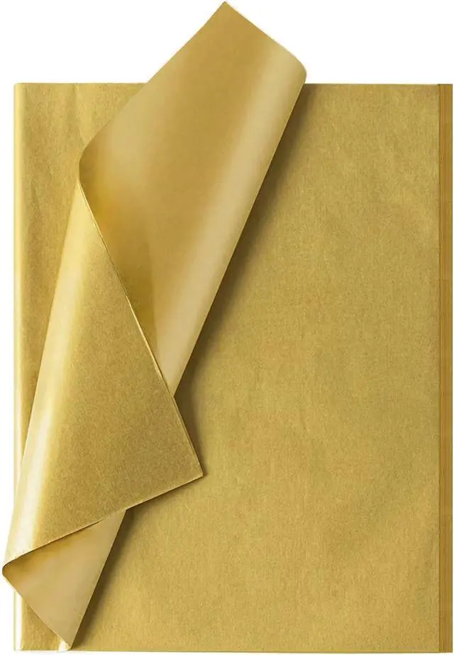 Alt view image 7 of 7 - Bobobag 100 Sheets Gold Tissue Paper,14"X20" Metallic Tissue Paper for Gift Bags, Birthday Anniversary Christmas Tissue Gift Wrapping, Holiday Decoration & Arts Craft