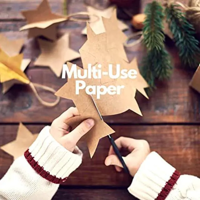 Alt view image 5 of 7 - Shinok Brown Kraft Paper Roll - 15" x 33'(400") Brown Wrapping Paper for Packing Moving Small Craft Paper Roll for Gift Wrapping Art Christmas