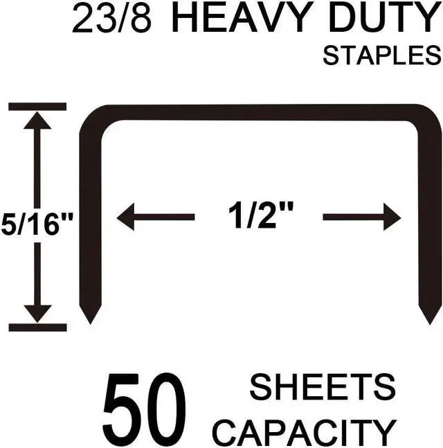 Alt view image 2 of 6 - Rayson Heavy Duty Staples, 5/16" Leg Length, 1/2" Width, 2000 Staples (40 Sheets)