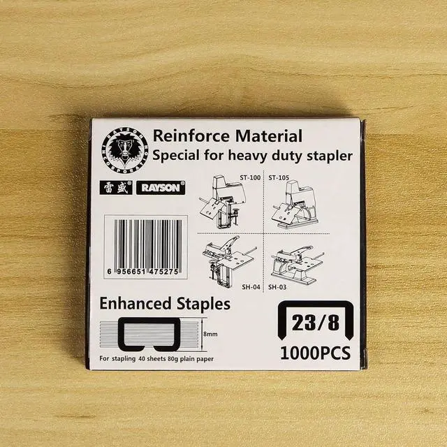 Alt view image 5 of 6 - Rayson Heavy Duty Staples, 5/16" Leg Length, 1/2" Width, 2000 Staples (40 Sheets)