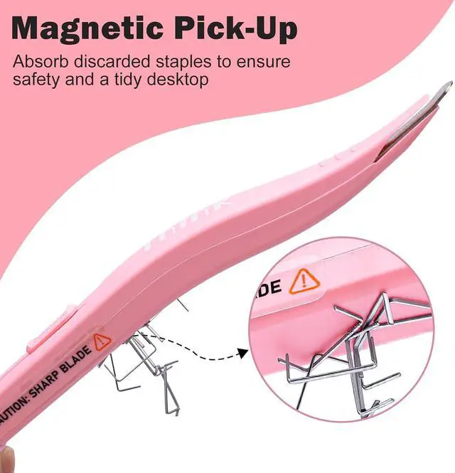 Alt view image 3 of 7 - ThinkLearn 2-in-1 Magnetic Staple Remover with Retractable Blade, 5 Pack
