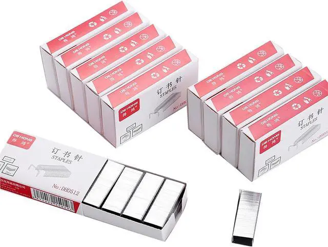 Main image of 12# Staples, 10000 Pcs 0.4 Inch x 0.2 Inch Stainless Steel Staples for Desk Stapler of Office School, and Home (12#)