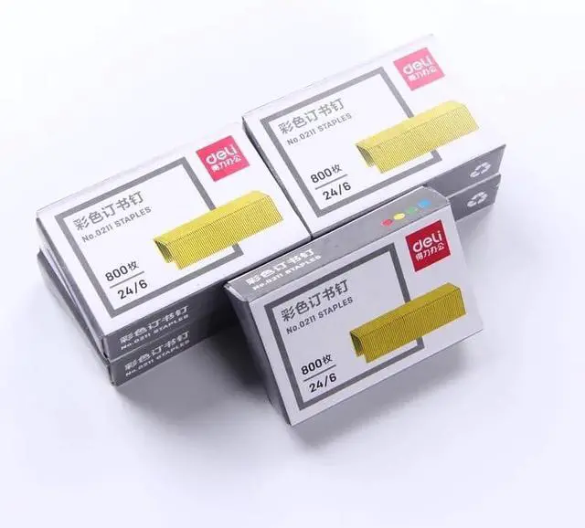 Alt view image 6 of 6 - 800Pcs Mini Color Staples DIY Shop Stapler Refills Standard Book Staples Office Staples Office Supplies