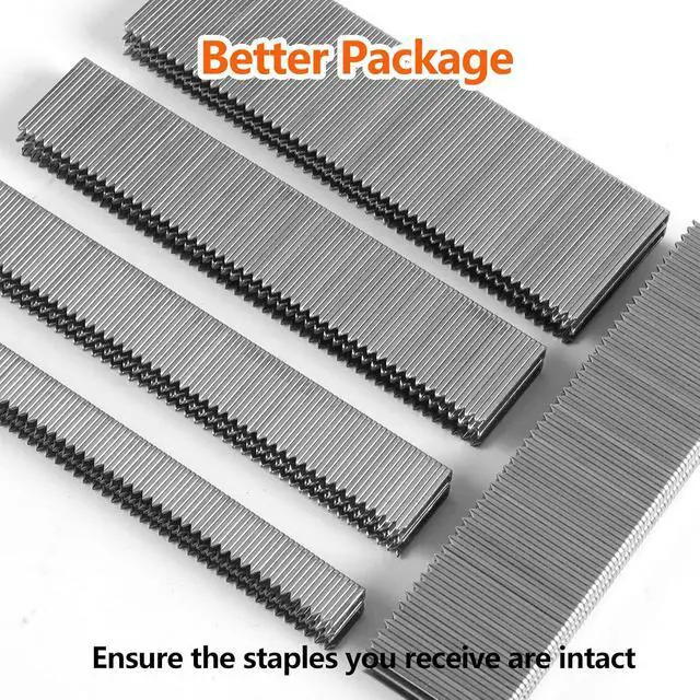 Alt view image 4 of 6 - 1000-Count 18 Gauge 1/4" Narrow Crown Staples 1/2" Leg Galvanized