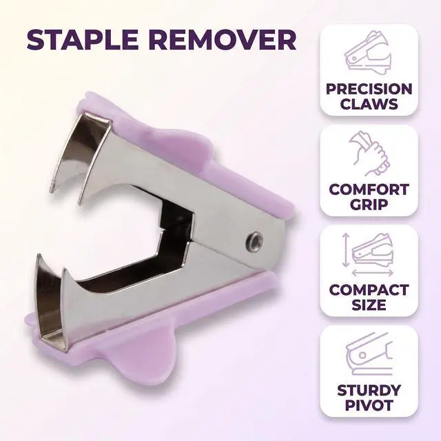Alt view image 4 of 7 - 1pc Purple Stapler Puller,Stapler Removals Remover -School,Teachers,Students,and Home Desk Staplers,Staple Puller Tool with Grip Supplies,Manual Staplers