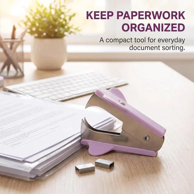Alt view image 7 of 7 - 1pc Purple Stapler Puller,Stapler Removals Remover -School,Teachers,Students,and Home Desk Staplers,Staple Puller Tool with Grip Supplies,Manual Staplers